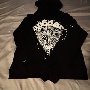 Brand New Black Men’s Sp5der Hoodie Size Small Ready To Ship